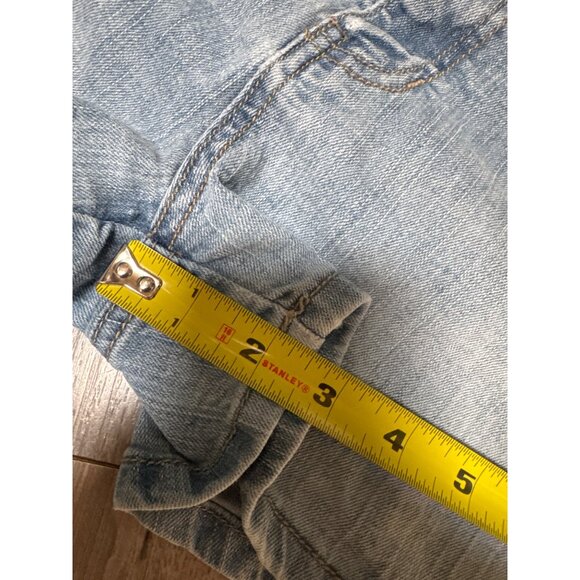 Mudd Vintage Y2K Womens Denim Shorts Size 11 Light Wash Ramie Blend Summer Casua - Picture 5 of 6